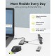 GOOBAY USB hub 76565, 4x θυρών, USB 3.2, 10Gbps, USB-C σύνδεση, γκρι
