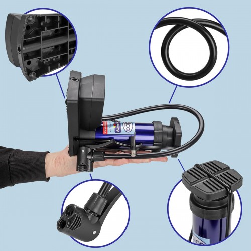 ALCA τρόμπα ποδιού 201300 με μανόμετρο, 160PSI, μπλε