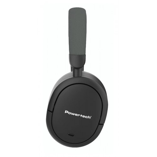 POWERTECH headphones PT-1462, ενσύρματα & ασύρματα, ANC & ENC, 40mm, 300mAh, μαύρα