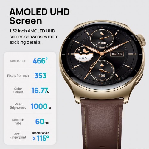 MIBRO smartwatch Lite 3 Pro με 2x λουράκια, heart rate, 1.32" AMOLED, GPS, 5 ATM, μαύρο/πράσινο