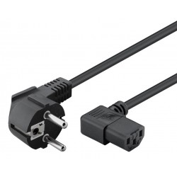 POWERTECH καλώδιο τροφοδοσίας Η/Υ & οθόνης CAB-P003, 3x0.75mm², 1.5m, μαύρο