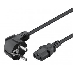 POWERTECH Καλώδιο τροφοδοσίας 3x 1mm² CAB-P014, μαύρο, 1.5m