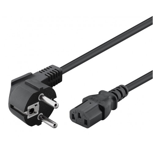 POWERTECH Καλώδιο τροφοδοσίας 3x 1mm² CAB-P014, μαύρο, 1.5m