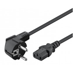 POWERTECH καλώδιο τροφοδοσίας PC CAB-P016, 3x 0.50mm², copper, 1.5m, μαύρο