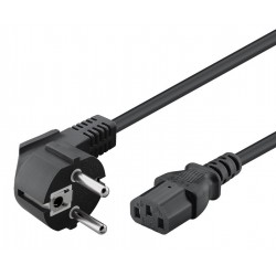 POWERTECH καλώδιο τροφοδοσίας CAB-P028, 3x 0.50mm, 1.5m, μαύρο, 10τμχ