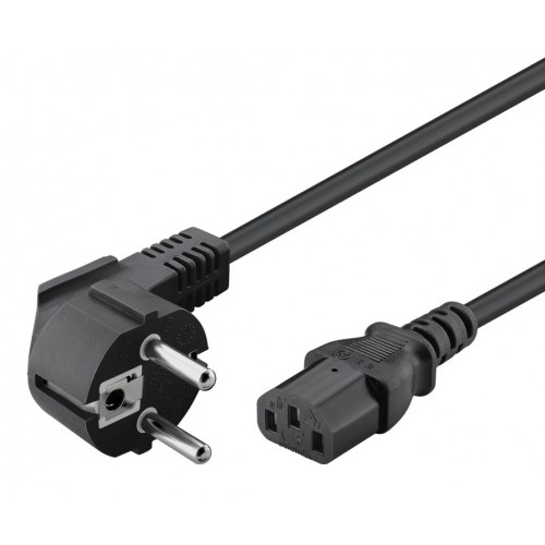 POWERTECH καλώδιο τροφοδοσίας CAB-P028, 3x 0.50mm, 1.5m, μαύρο, 10τμχ