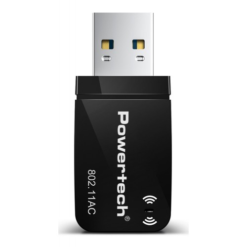 POWERTECH ασύρματος USB αντάπτορας δικτύου PT-1450, 1300Mbps dual band WiFi