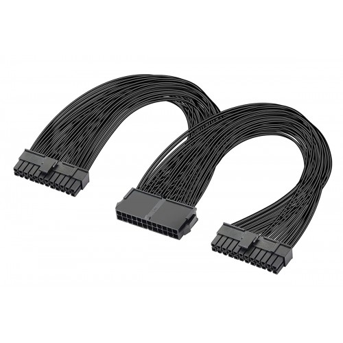 POWERTECH καλώδιο μητρικής 24pin σε 2x 24pin CAB-W052, 0.25m