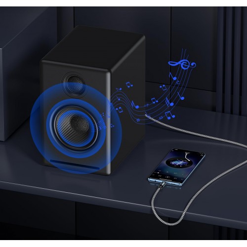 POWERTECH καλώδιο ήχου USB-C σε Toslink CAB-UC091, 1m, γκρι