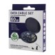POWERTECH all in one κιτ φόρτισης με καλώδιο & αντάπτορες CAB-U161, 60W, 30cm, μαύρο