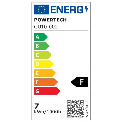 POWERTECH LED λάμπα spot GU10-002, 7W, 4000K, GU10, Samsung LED