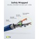 GOOBAY καλώδιο δικτύου 92452, CAT 6 S/FTP, copper, 250MHz, 0.15m, μπλε