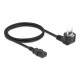 DELOCK καλώδιο τροφοδοσίας 81299, 3x 0.75mm², 1m, μαύρο