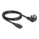 DELOCK καλώδιο τροφοδοσίας 81567, 3x 1.00mm², 2m, μαύρο