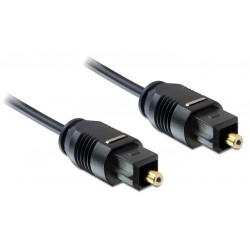 DELOCK καλώδιο ήχου Toslink 82879, gold plated, 2.2mm, 1m, μαύρο