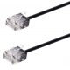 POWERTECH καλώδιο δικτύου CAB-N429, Cat 6A U/UTP, ultra slim, copper, 500MHz, 0.25m, μαύρο