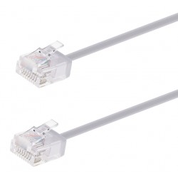 POWERTECH καλώδιο δικτύου CAB-N438, Cat 6A U/UTP, ultra slim, copper, 500MHz, 0.25m, γκρι