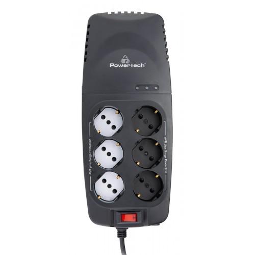 POWERTECH σταθεροποιητής ρεύματος PT-1496, 2000VA/1000W, 6x schuko