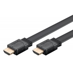 GOOBAY καλώδιο HDMI 77134 με Ethernet, flat, 8K/60Hz, 48 Gbps, 1.5m, μαύρο