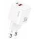 USAMS φορτιστής τοίχου CC263, USB & USB-C, 30W, GaN, λευκός