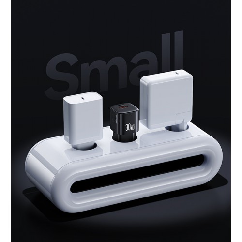 USAMS φορτιστής τοίχου CC263, USB & USB-C, 30W, GaN, λευκός
