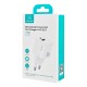USAMS φορτιστής τοίχου CC263, USB & USB-C, 30W, GaN, λευκός