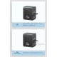 USAMS φορτιστής/αντάπτορας πρίζας CC309, USB & 2x USB-C, universal, 25W, μαύρος
