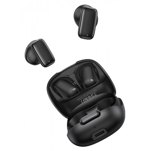USAMS earphones με θήκη φόρτισης ID25, TWS, Φ13mm, 30/230mAh, μαύρα