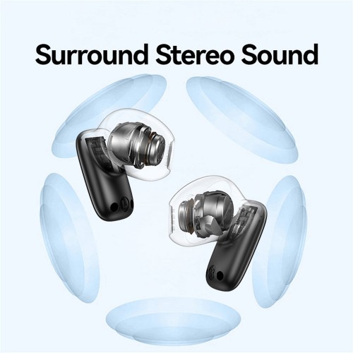 USAMS earphones με θήκη φόρτισης ID25, TWS, Φ13mm, 30/230mAh, λευκά