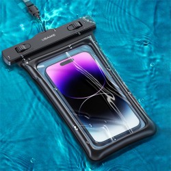 USAMS αδιάβροχη θήκη smartphone US-YD011, έως 7", IPX8, μαύρη