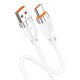KAKUSIGA καλώδιο USB-C σε USB KSC-995, σιλικόνης, 5A, 480Mbps, 1m, λευκό