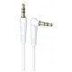 KAKUSIGA καλώδιο ήχου 3.5mm KSC-521, AUX, 90°, HiFi 1m, λευκό
