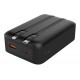 POWERTECH power bank PT-1504 με καλώδια & οθόνη, 20000mah, 22.5W, μαύρο