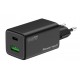 POWERTECH φορτιστής τοίχου PT-1501, USB/USB-C, 65W, GaN, μαύρος