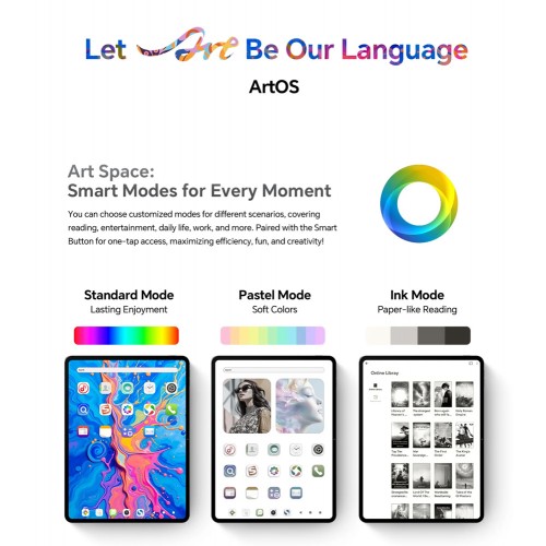 TECLAST tablet ArtPad Pro, 12.7", 8/256GB, 4G, Android 15, 10000mAh, γκρι