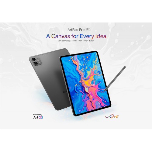 TECLAST tablet ArtPad Pro, 12.7", 8/256GB, 4G, Android 15, 10000mAh, γκρι