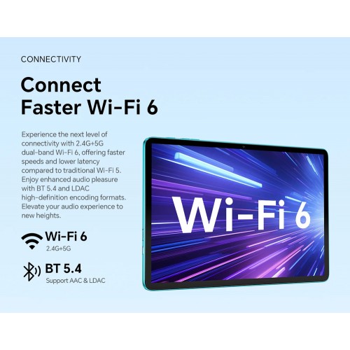 TECLAST tablet P33 με πληκτρολόγιο/ποντίκι/στυλό αφής/θήκη/βάση, 10.1", 3/64GB, Android 15, 6000mAh, μπλε