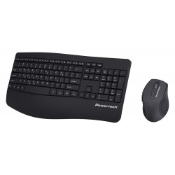 POWERTECH set ποντίκι & πληκτρολόγιο PT-1490, 2.4GHz & Bluetooth, μαύρο