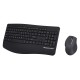 POWERTECH set ποντίκι & πληκτρολόγιο PT-1490, 2.4GHz & Bluetooth, μαύρο