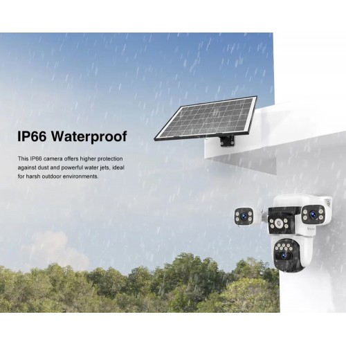 VSTARCAM smart ηλιακή κάμερα BG621SR, triple lens, 2MP, 4G, SD, PTZ, IP66