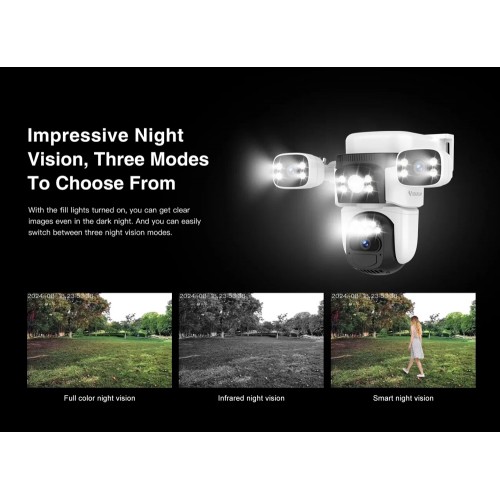 VSTARCAM smart ηλιακή κάμερα BG621SR, triple lens, 2MP, 4G, SD, PTZ, IP66