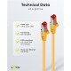 GOOBAY καλώδιο δικτύου 93210, CAT 6 S/FTP, copper, 250MHz, 0.25m, κίτρινο