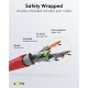 GOOBAY καλώδιο δικτύου 92458, CAT 6 S/FTP, copper, 250MHz, 0.15m, κόκκινο
