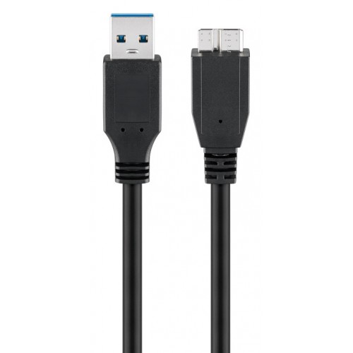 GOOBAY καλώδιο USB 3.0 σε USB 3.0 micro Τype B 95169, 15W, 5Gbps, 1m, μαύρο