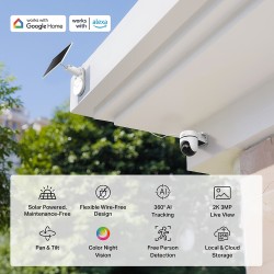 TP-LINK smart ηλιακή κάμερα Tapo C610 KIT, 2K/3MP, WiFi, PTZ, SD, IP65, EU/1.0
