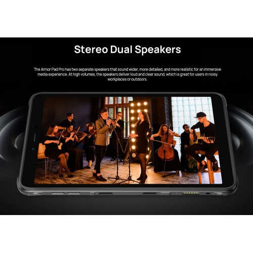 ULEFONE tablet Armor Pad Pro, 8", 8/128GB, 4G, 7650mAh, IP68/IP69K, μαύρο