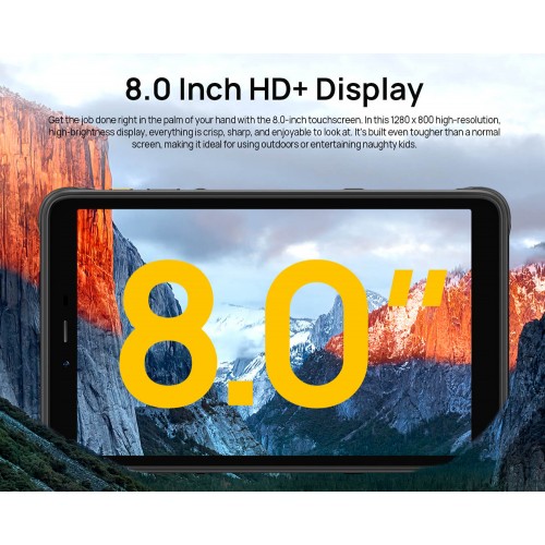 ULEFONE tablet Armor Pad Pro, 8", 8/128GB, 4G, 7650mAh, IP68/IP69K, μαύρο
