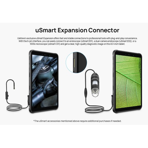 ULEFONE tablet Armor Pad Pro, 8", 8/128GB, 4G, 7650mAh, IP68/IP69K, μαύρο