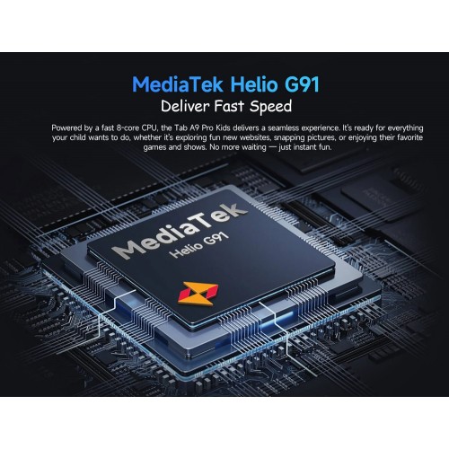 ULEFONE tablet Tab A9 Pro Kids, 8.68", 4/128GB, 4G, Android 15, 5040mAh, μπλε