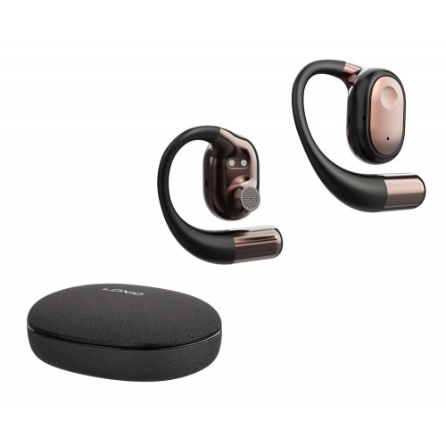 LDNIO earphones με θήκη φόρτισης T11, OWS, Φ15mm, 50/450mAh, μαύρα